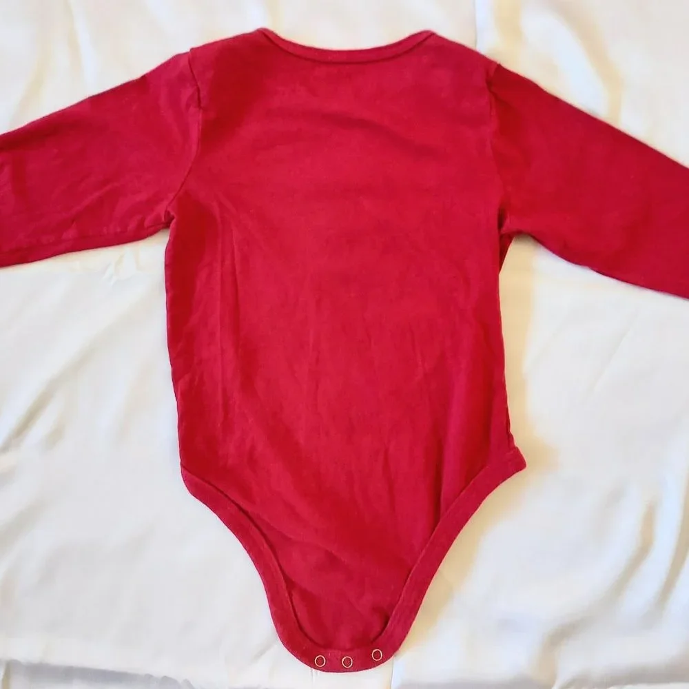 Alabama Crimson Tide One Piece Red Long Sleeve Bodysuit Size 12M 18M Infants